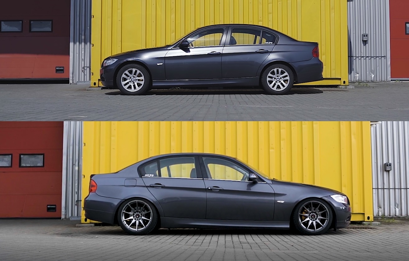 Wie wird das Gewindefahrwerk am BMW E90 montiert?